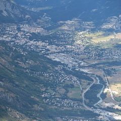 Flugwegposition um 13:56:14: Aufgenommen in der Nähe von Département Hautes-Alpes, Frankreich in 2447 Meter